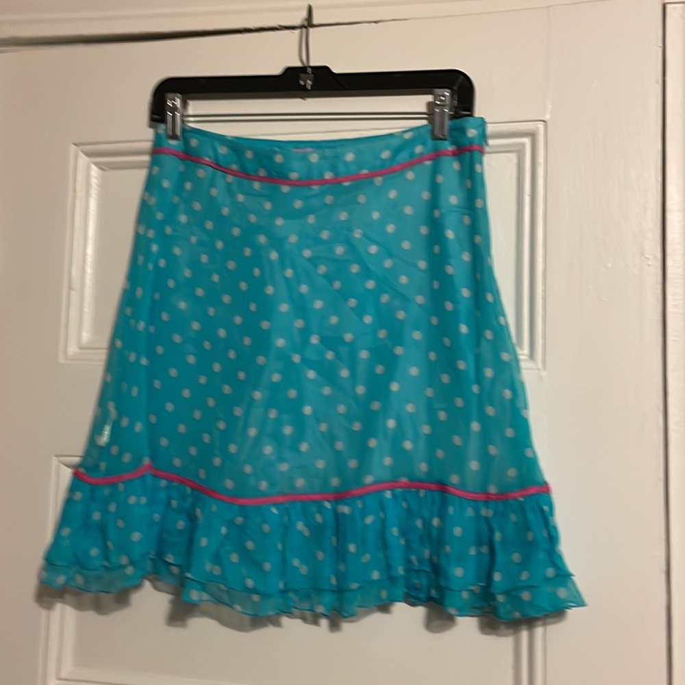 Blugirl blue polka dot skirt